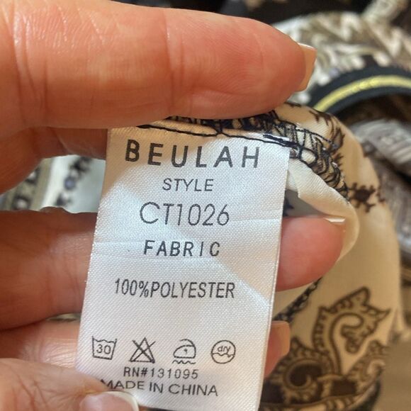 Beulah scarf print long sleeve top, M - Picture 12 of 12